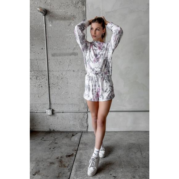 NWT - Pink Gray Tie Dye Plus Size Lounge Set - Picture 3 of 6